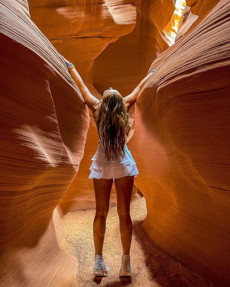 a woman standing in the middle of a canyon - How Tall Is Lexi Hidalgo: TikTok Star’s Rising Fame