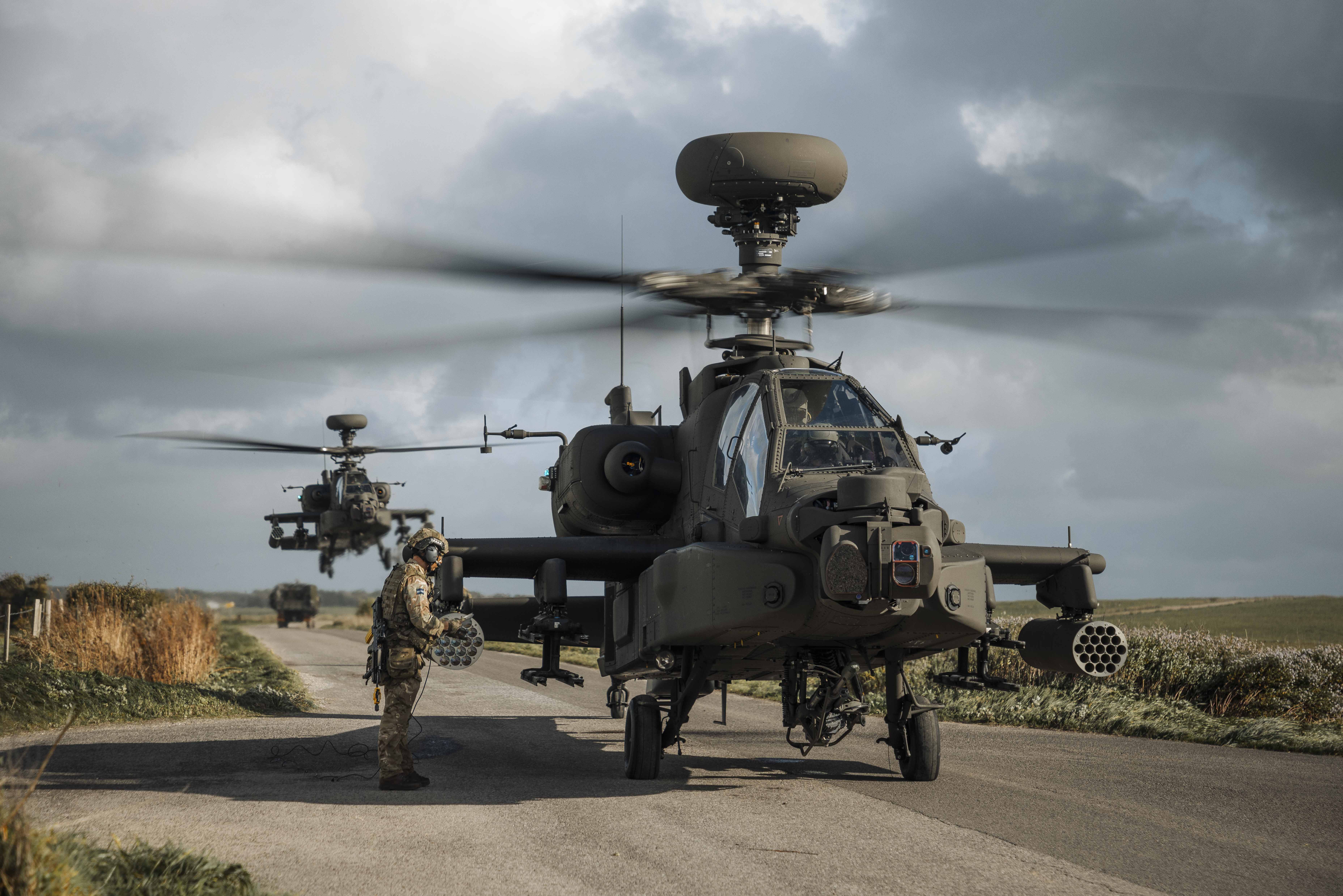 Accidental Weapon Discharge by British Army Apache Attack Helicopter at - attack on titan beyond the walls