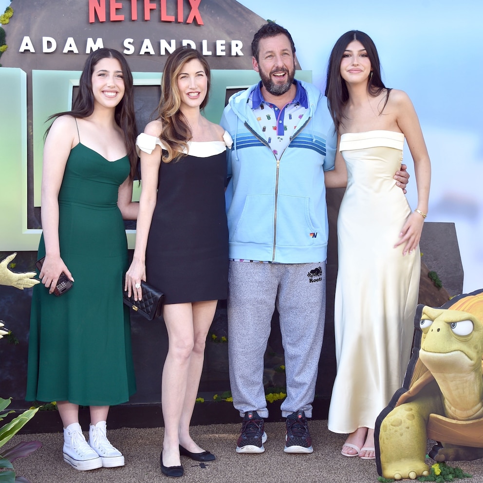 Adam Sandler steps out with wife, daughters at 'Leo' premiere - ABC News - Who Is Adam Sandler’s Wife? The Story Behind His Longtime Love