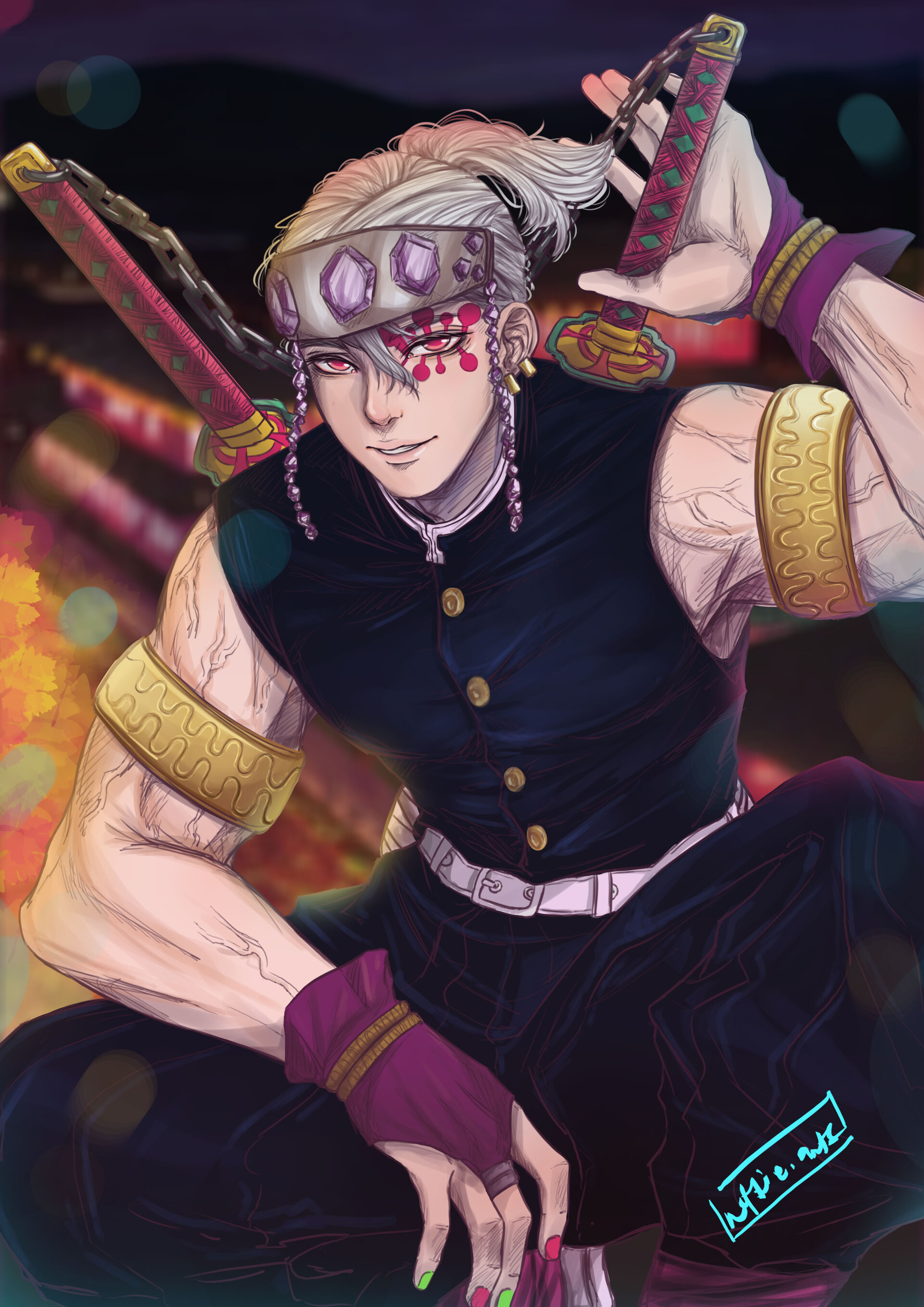 ArtStation - Uzui Tengen fanart - tengen toppa gurren lagann gurren lagann