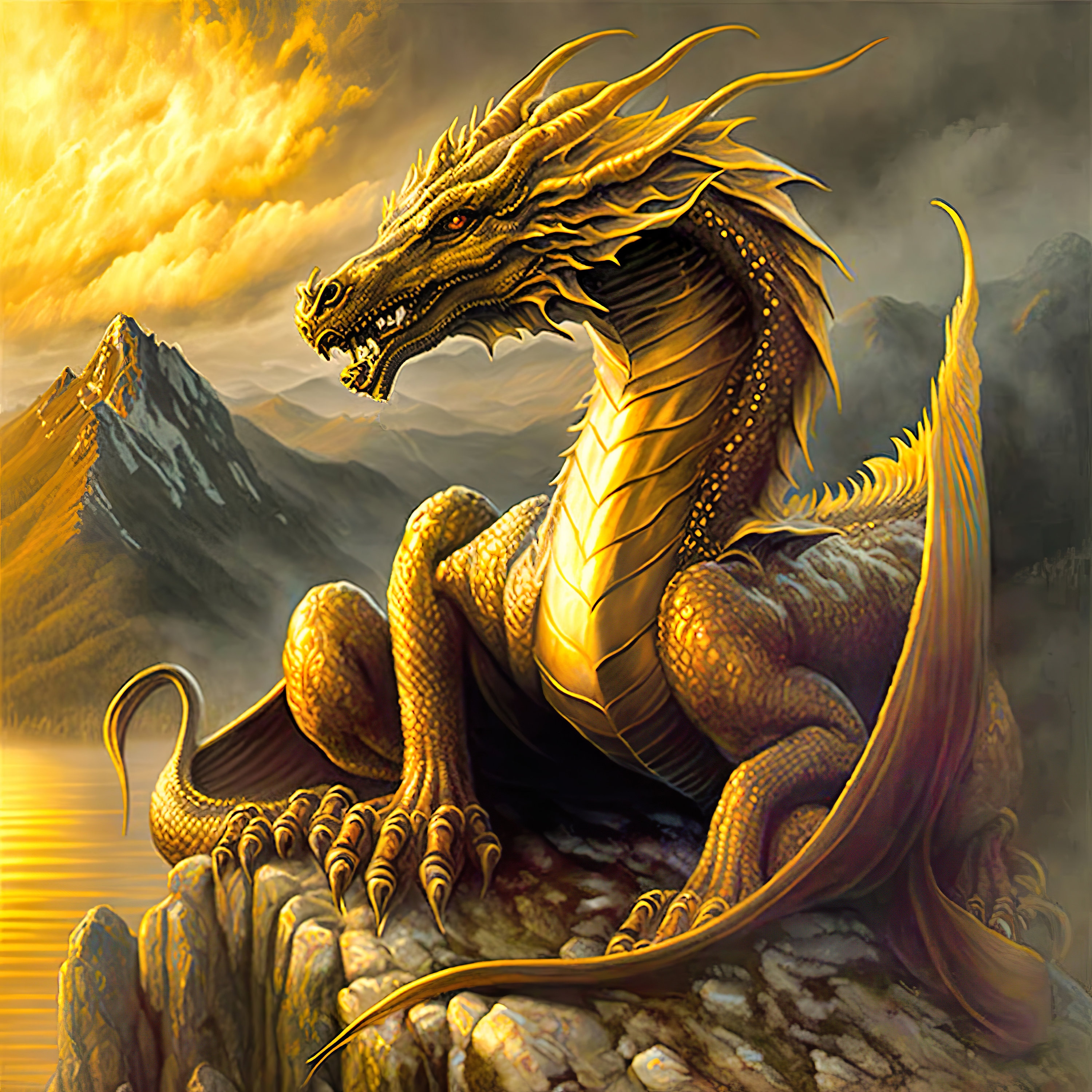 Gold Dragon - Etsy - dragon ball z new tv show