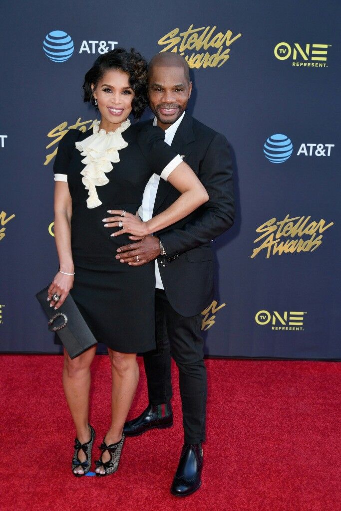 Gospel singer, Kirk Franklin with his wife Tammy. | Black celebrity - How Tall Is Kirk Franklin? Gospel Icon’s Height and Presence