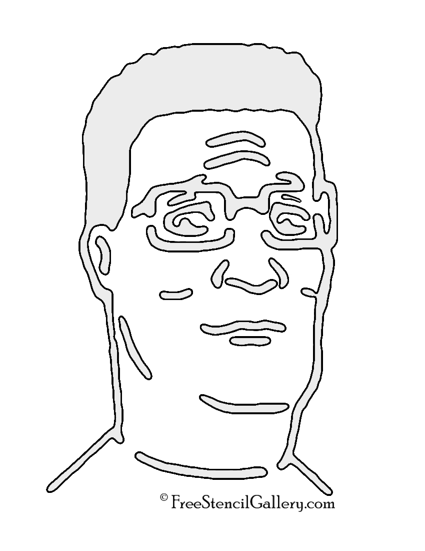 Hank Hill Stencil | Free Stencil Gallery - Hank Hill’s Age: How Old Is the King of the Hill Dad?