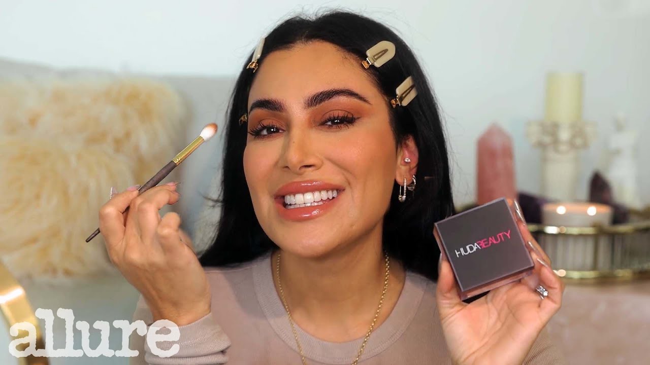 Huda Beauty CEO Huda Kattan's Everyday Glam Beauty Routine | Allure - How Old Is Huda from Love Island? The Bombshell’s Real Age Revealed