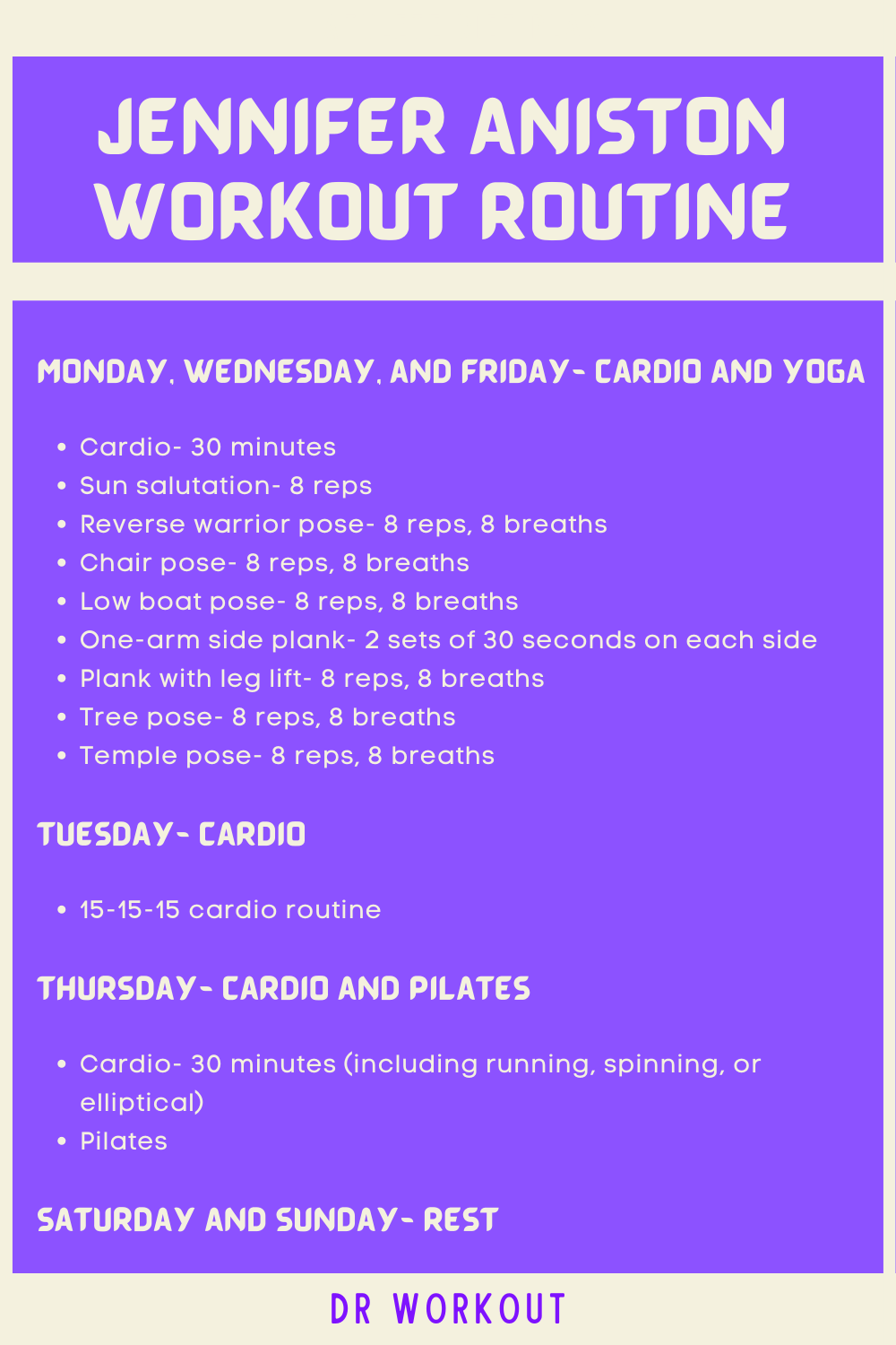 Jennifer Aniston's Workout Routine and Diet Plan | Dr Workout - Jennifer Aniston's Trainer Reveals the Ideal Workout Schedule for Maximum Results
