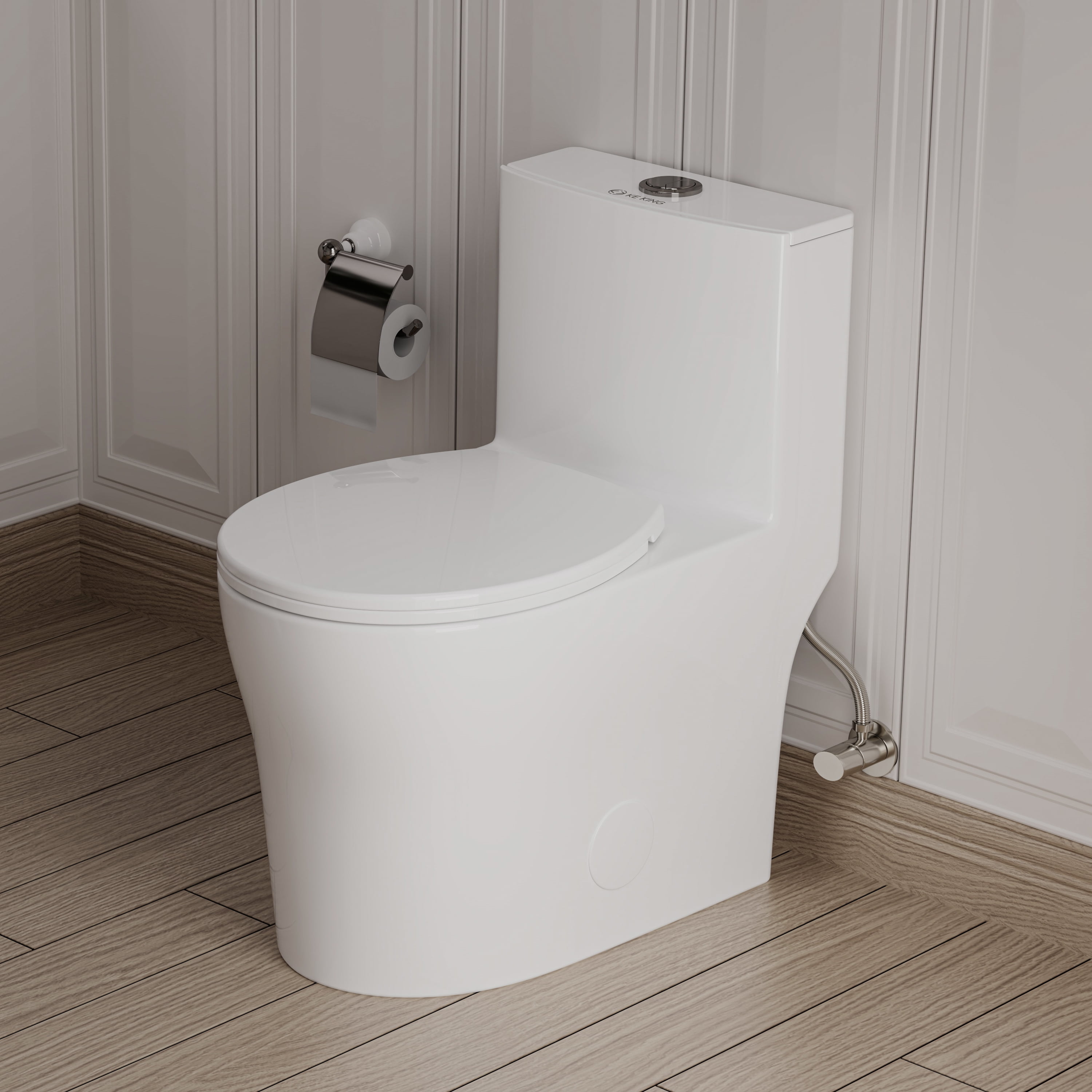 KE KING Compact One Piece Toilet: Quiet, Powerful Flush, Ideal for - toilet bound hanako kun manga summary