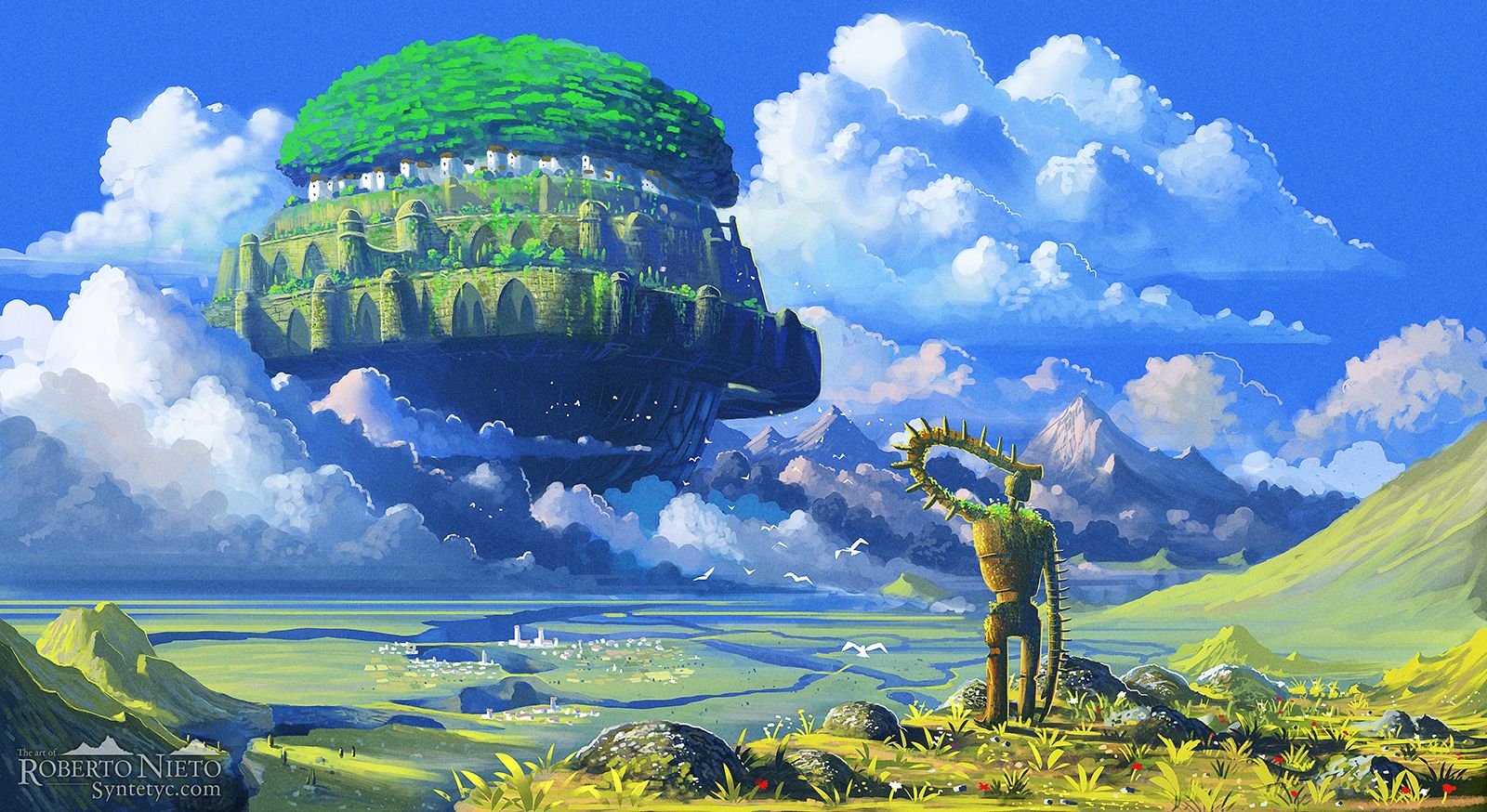 'Laputa: Castle in the Sky' by Roberto Nieto | Art studio ghibli - laputa castle in the sky anime