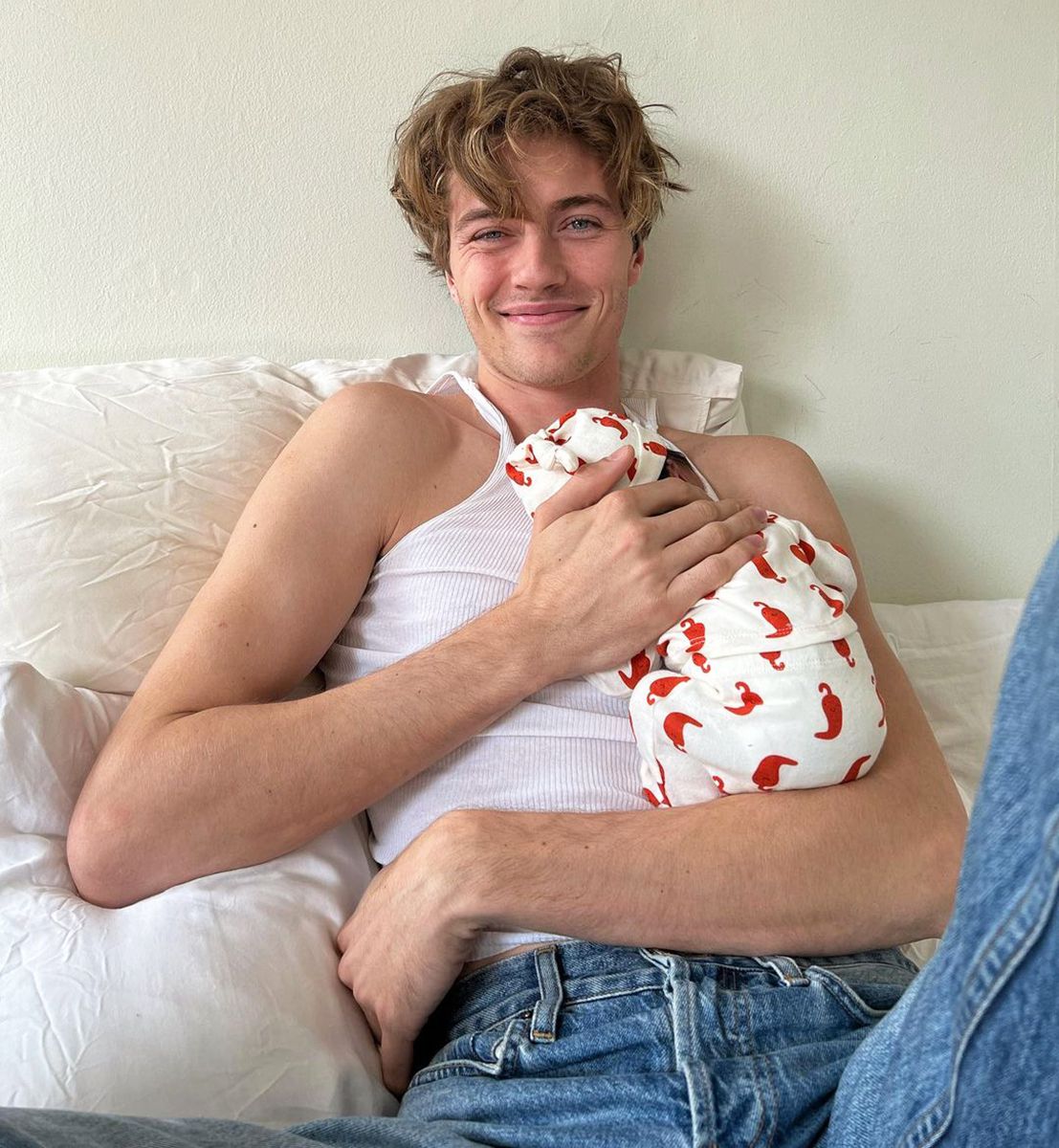 Lucky Blue Smith Shares Photo of Newborn Son Slim Easy - Lucky Smith’s Height: TikTok Star’s Rising Profile