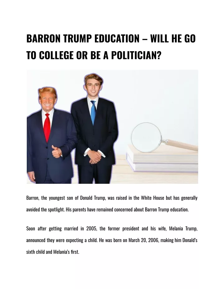 Where is Barron Trump Going to School