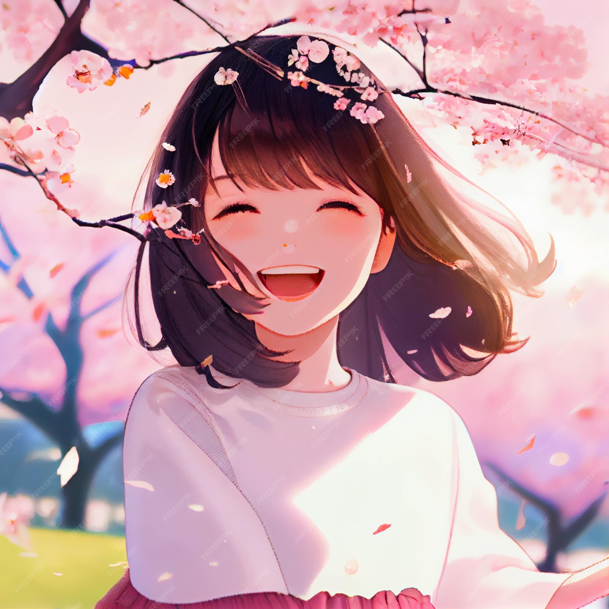 Premium Photo | Japanese girl under cherry blossom tree landscape anime - anime movie sword of the stranger