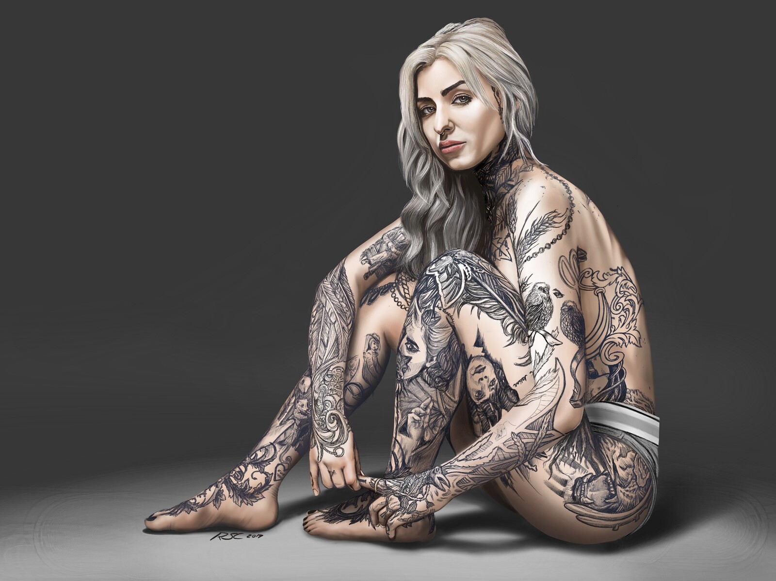 Richmond Cuenca - Digital Painting Ryan Ashley Malarkey - Ryan Ashley’s Height: Ink Master Winner’s Edge