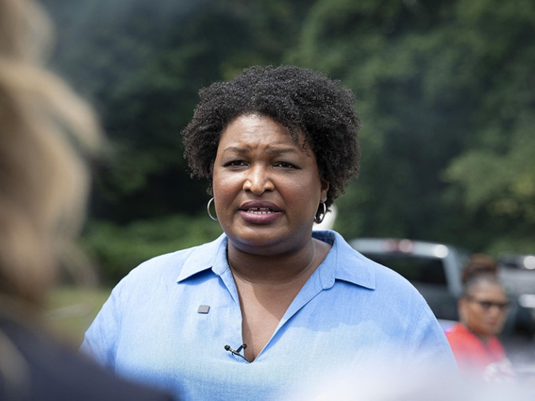 Stacey Abrams meets with Union supporters – Sandra Rose - Stacey Abrams Measurements: Powerhouse Profile & Presence