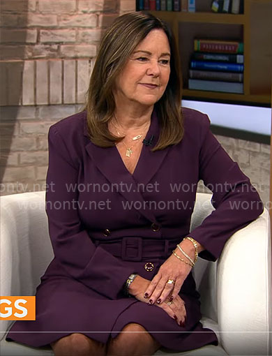 WornOnTV: Karen Pence’s purple blazer dress on CBS Mornings | Clothes - Karen Pence Measurements: Second Lady’s Look & Poise